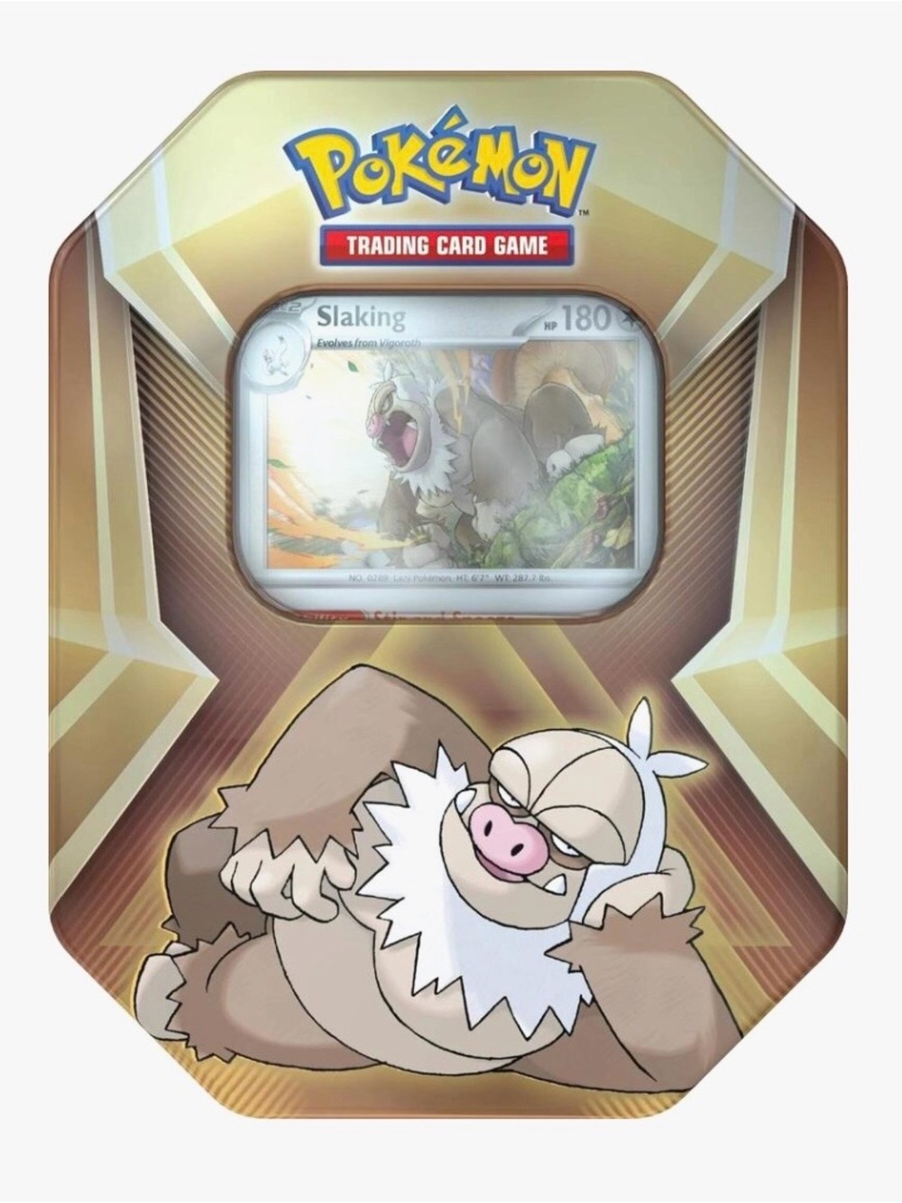 Brand New, Sealed Pokémon Triple Whammy Tin - Slaking